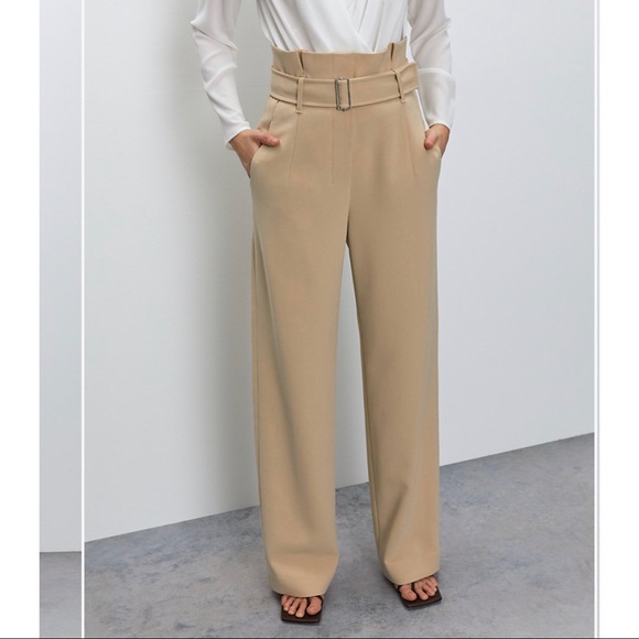 BABATON belted high-waisted power pants - Picture 2 of 9